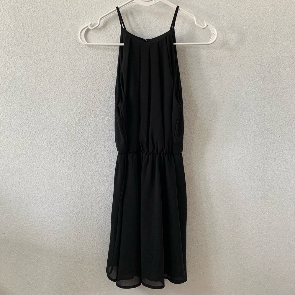 Windsor Brand Spaghetti Strap Black Dress.